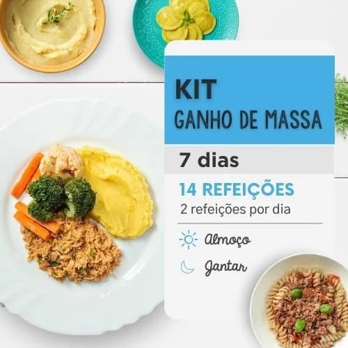 Kit Ganho de Massa 7 Dias Almoço e Jantar | Marmita Fitness